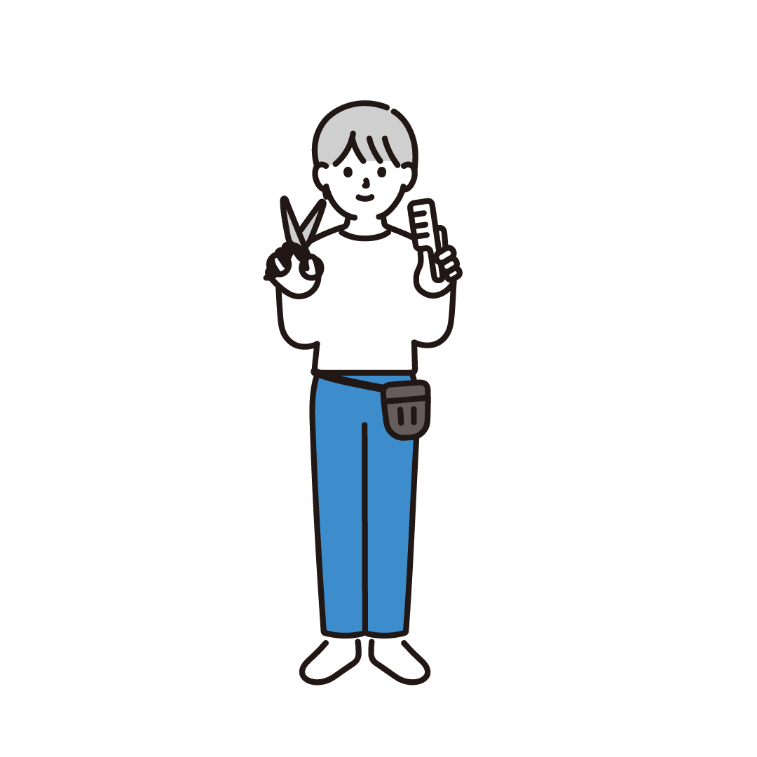 美容師の人物イラスト